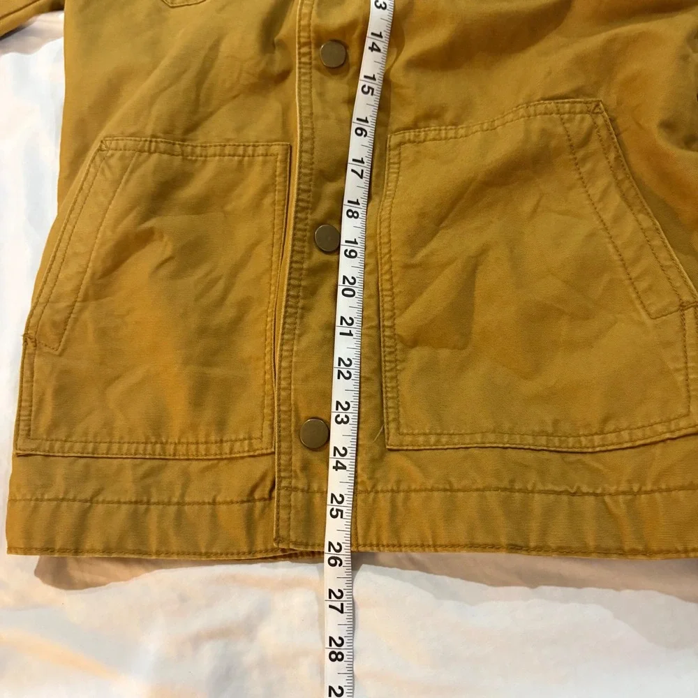 Old Navy Kids XL 14-16 Tan Canvas Hooded Field Jacket Utility Chore Coat Mustard